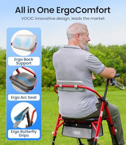 Standard steel rollator with 380 pound capacity — photo 3