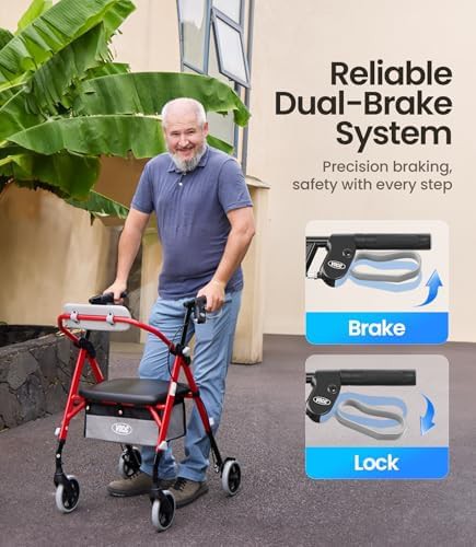 Standard steel rollator with 380 pound capacity — photo 5