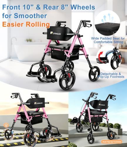 Two in one transport chair and rollator combo — photo 3