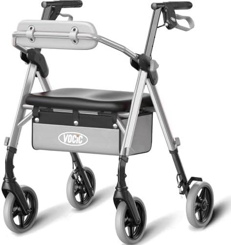 Z11 steel frame walker with padded seat