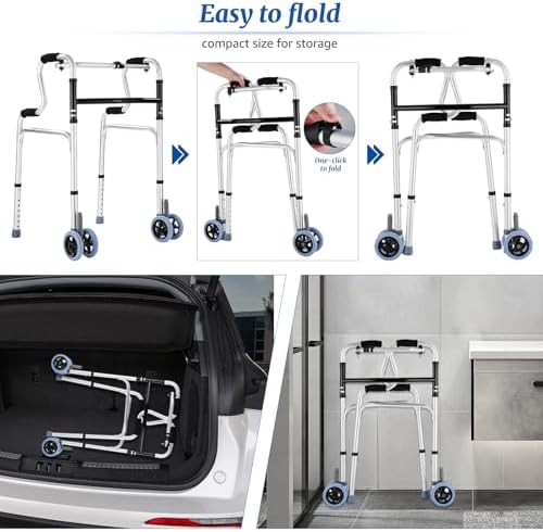 Folding walker with eight height adjustments — photo 4