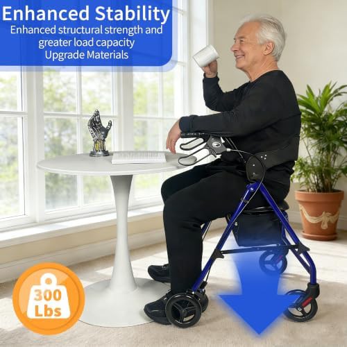 Blue Rollator Walker with One Hand Carry — photo 5