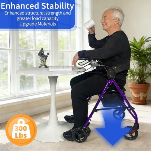 Purple Rollator Walker with One Hand Carry — photo 5