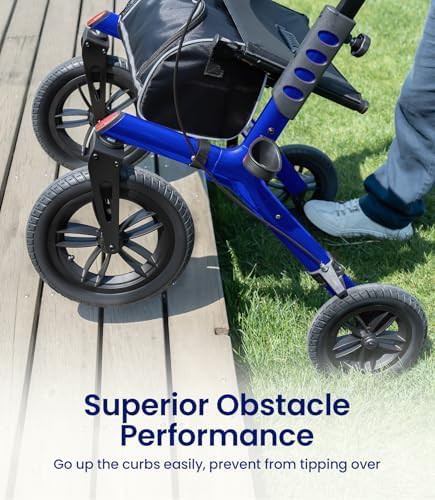 All terrain rollator with orange frame — photo 5