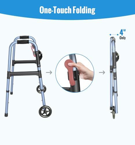 Aluminum six pound lightweight folding walker — photo 4