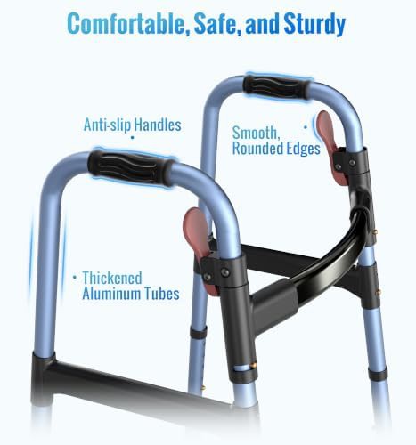 Aluminum six pound lightweight folding walker — photo 5