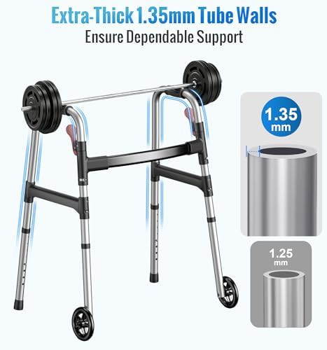 Standard aluminum foldable walking frame for seniors — photo 4