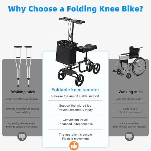 Knee walker with dual handbrakes — photo 4