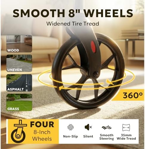 Reinforced foldable rollator W20S black — photo 5