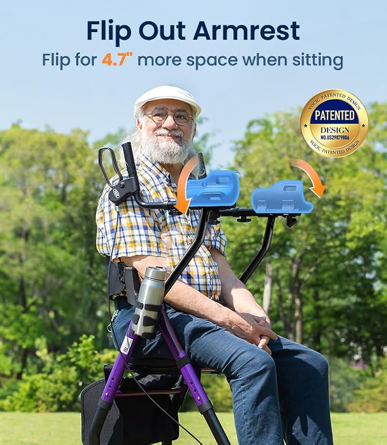 Upright stand up walker with red frame — photo 4