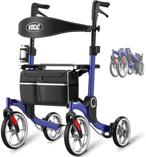 Ultralight rollator with nine inch front wheels