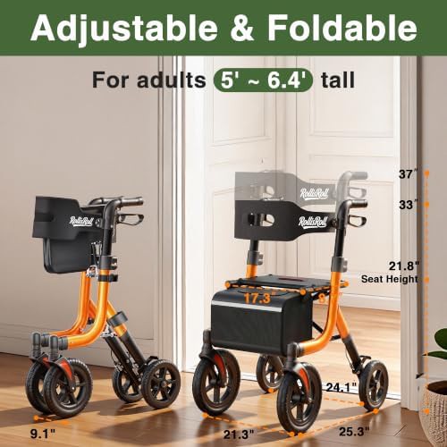 Orange all terrain walker with 10 inch wheels — photo 4