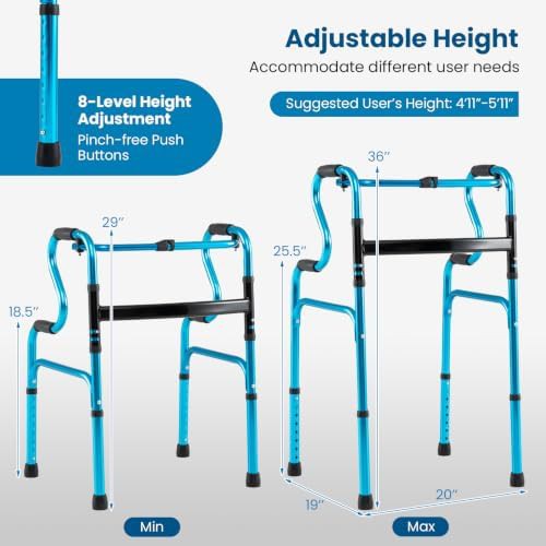 Blue three in one stand assist walker — photo 3