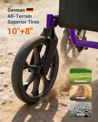 Shock absorbing rollator with ten inch wheels — photo 3