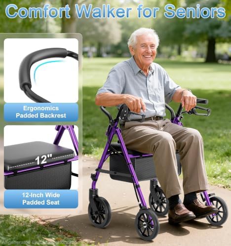 Lightweight sixteen pound steel foldable walker — photo 4