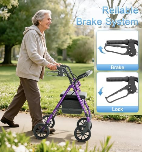 Lightweight sixteen pound steel foldable walker — photo 5