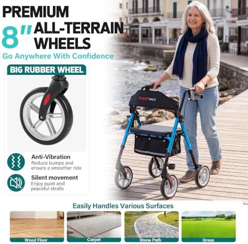 Foldable rollator with 350 lb capacity — photo 4