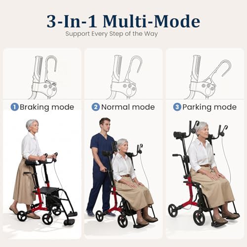 Foldable upright rollator 22 lbs — photo 3