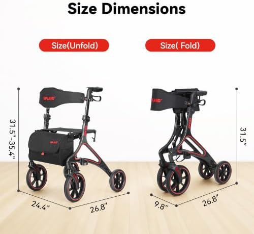 Carbon fiber walker with cane holder — photo 4