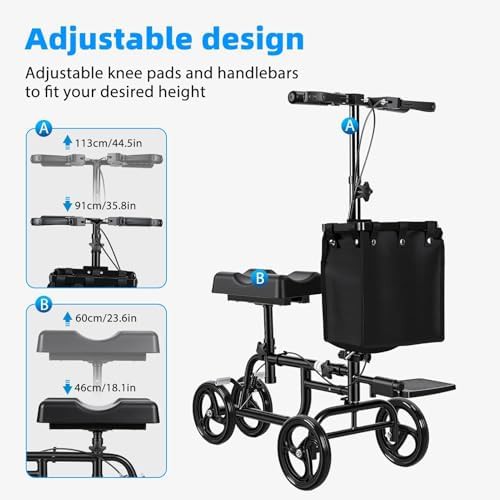 Steel Folding Knee Walker for Foot Surgery — photo 3