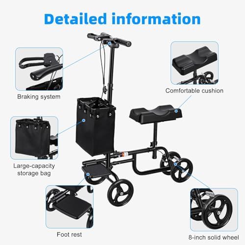 Steel Folding Knee Walker for Foot Surgery — photo 4