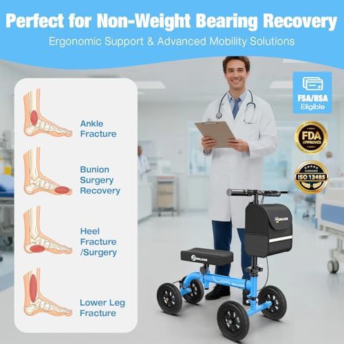 All terrain foldable knee scooter for injuries — photo 3