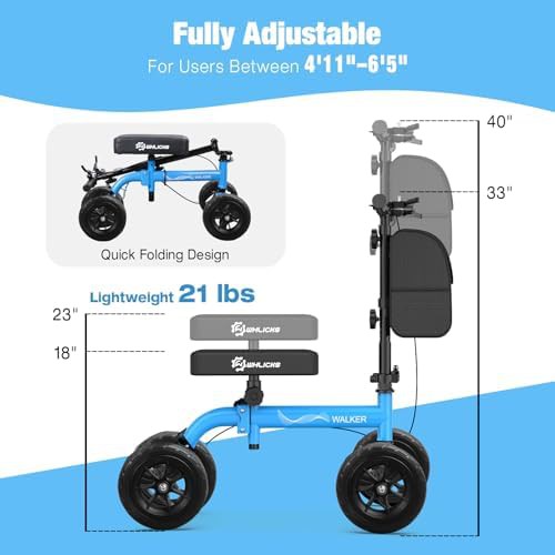 All terrain foldable knee scooter for injuries — photo 5
