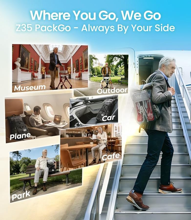 Travel folding rollator weighing twelve pounds — photo 3