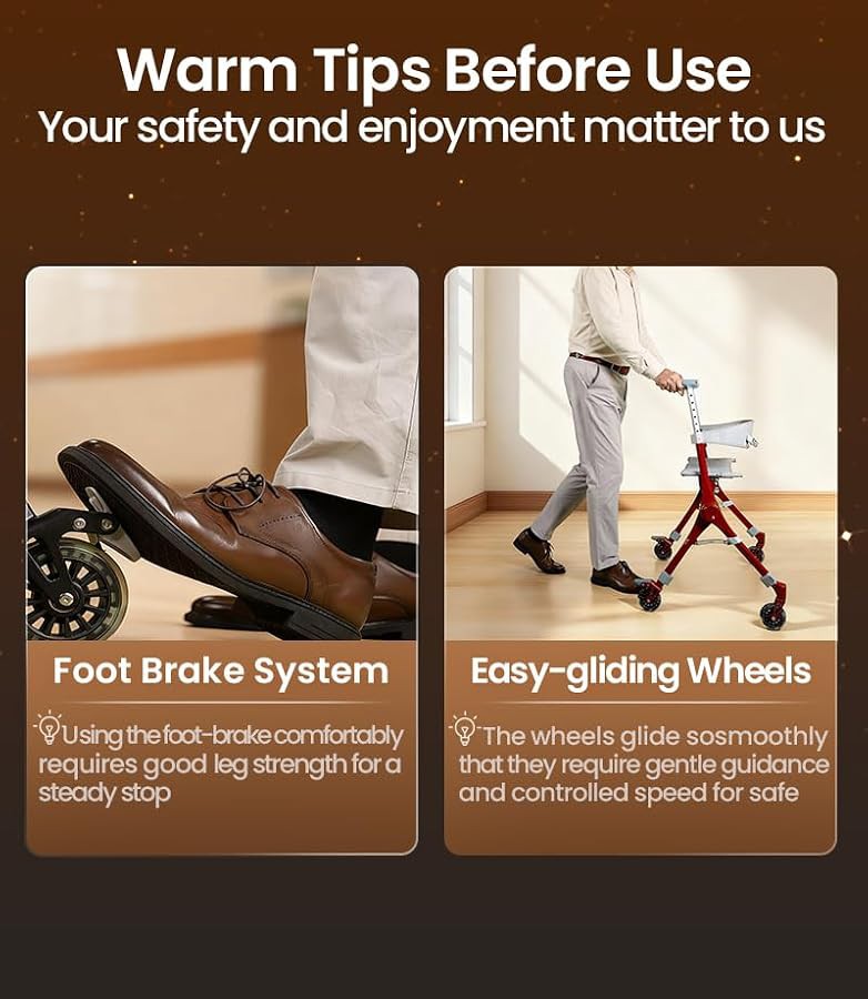 Travel folding rollator weighing twelve pounds — photo 5