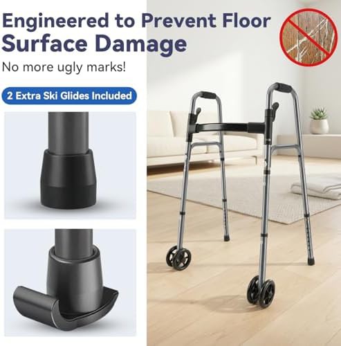Standard folding walker with storage basket — photo 5