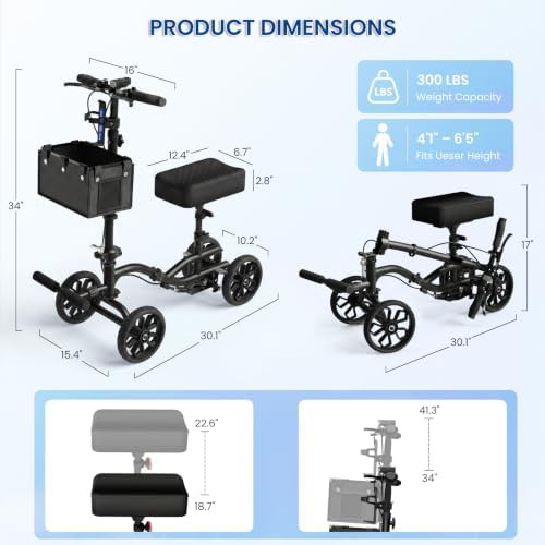 Foldable knee scooter for foot surgery — photo 3