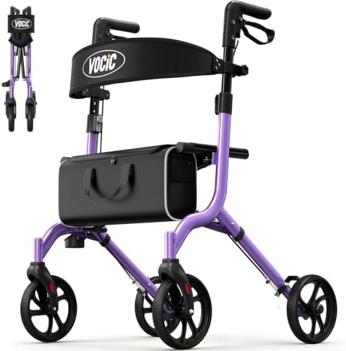 Ultralight aluminum rollator weighing twelve pounds