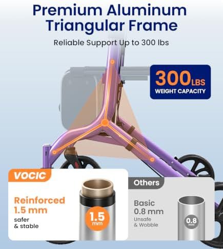 Ultralight aluminum rollator weighing twelve pounds — photo 4