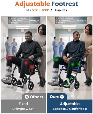 Blue three in one walker wheelchair combo — photo 3