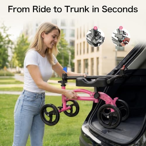 Pink foldable leg scooter for surgery — photo 4