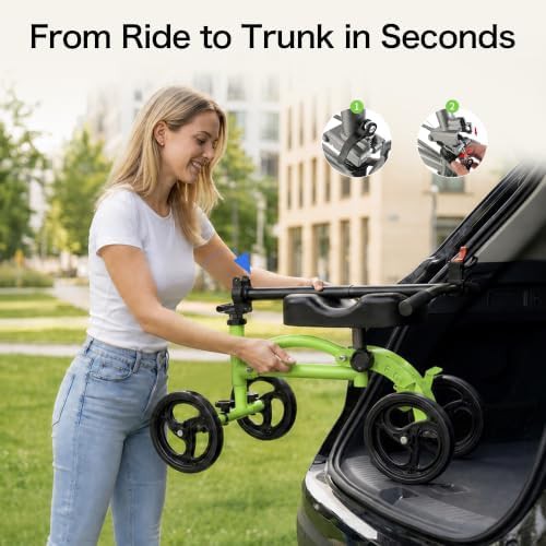 Green foldable leg scooter for surgery — photo 4