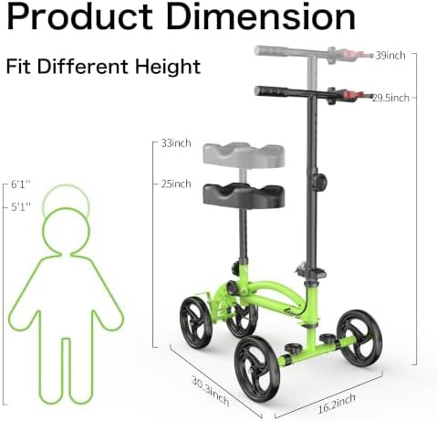 Green foldable leg scooter for surgery — photo 5