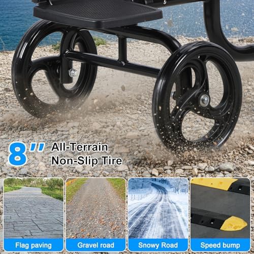 Compact knee walker with dual braking — photo 5