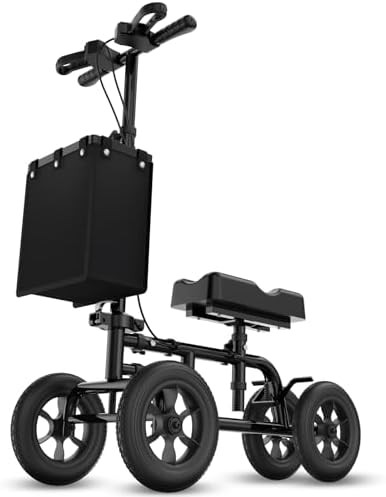 Foldable All Terrain Knee Scooter with Brake for Foot Injuries