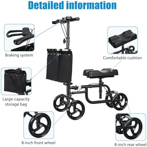 All terrain knee walker with shock absorption — photo 3