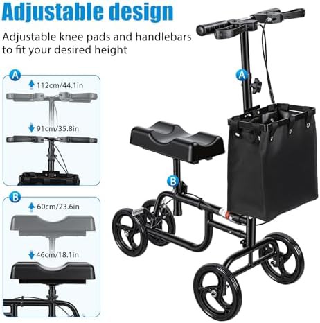 All terrain knee walker with shock absorption — photo 4