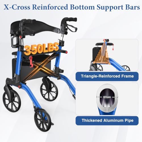 All terrain aluminum walker with ten inch wheels — photo 4