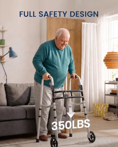 Silver foldable standard indoor walker — photo 4
