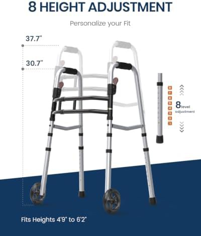 Silver foldable standard indoor walker — photo 5