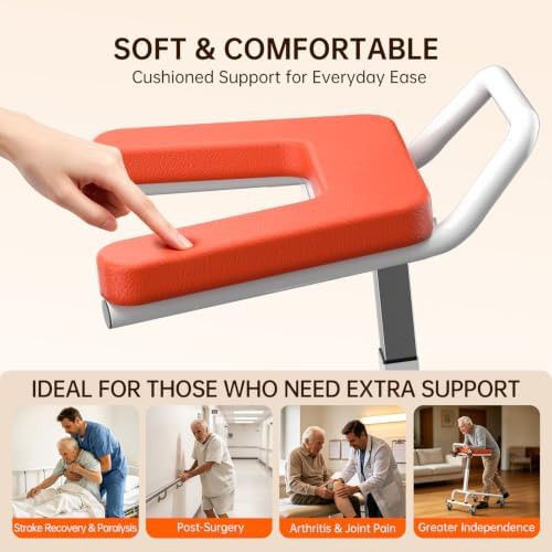 White upright rollator with armrest supports — photo 3