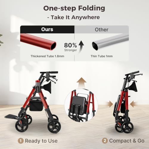 Lightweight rollator and wheelchair combo — photo 3