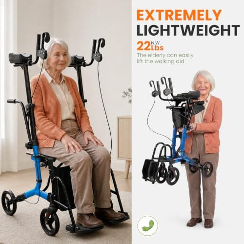 Lightweight upright walker with seat — photo 4
